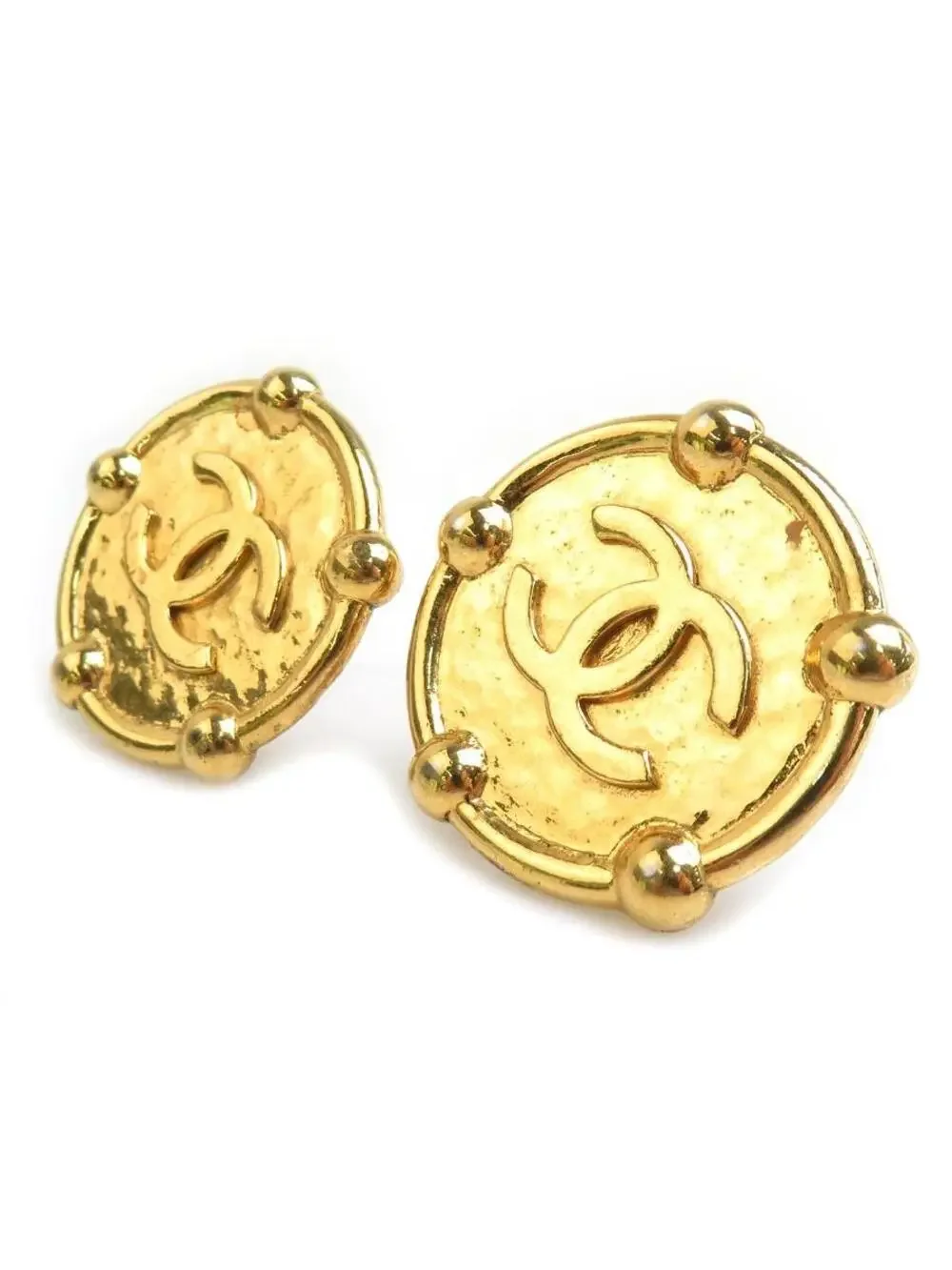 Auth Chanel Cc Logo Clip On Earrings #303014C32B